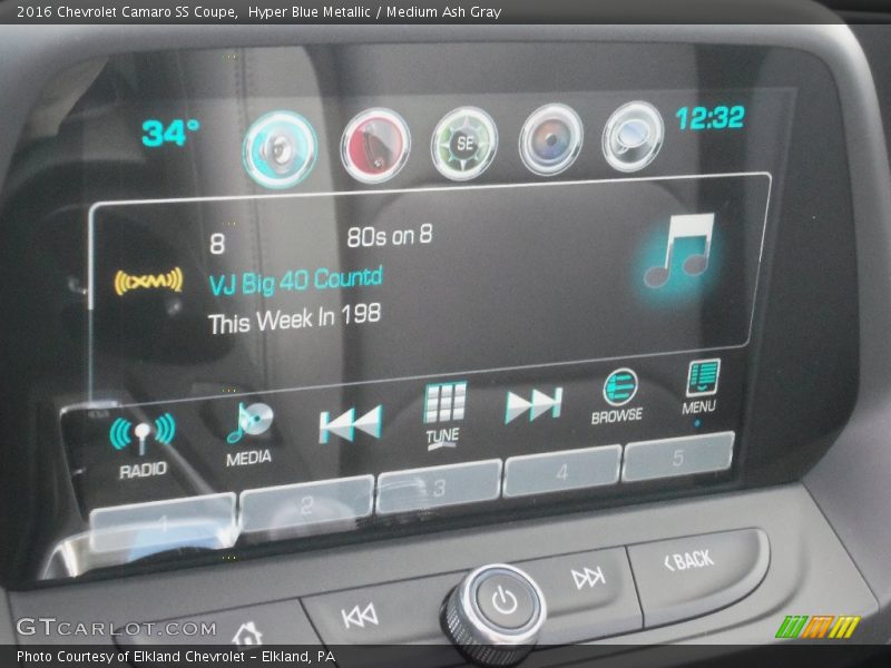 Hyper Blue Metallic / Medium Ash Gray 2016 Chevrolet Camaro SS Coupe