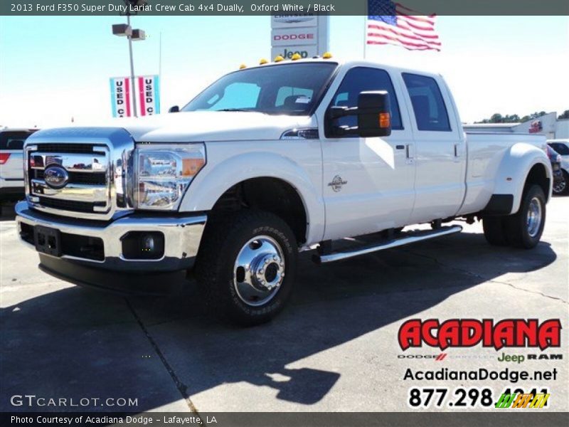 Oxford White / Black 2013 Ford F350 Super Duty Lariat Crew Cab 4x4 Dually