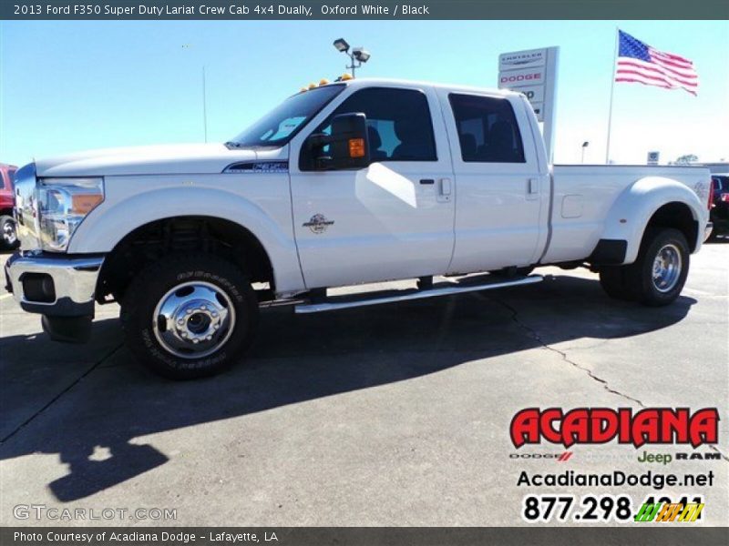 Oxford White / Black 2013 Ford F350 Super Duty Lariat Crew Cab 4x4 Dually