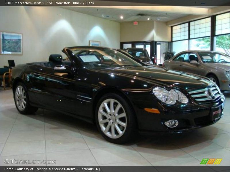 Black / Black 2007 Mercedes-Benz SL 550 Roadster