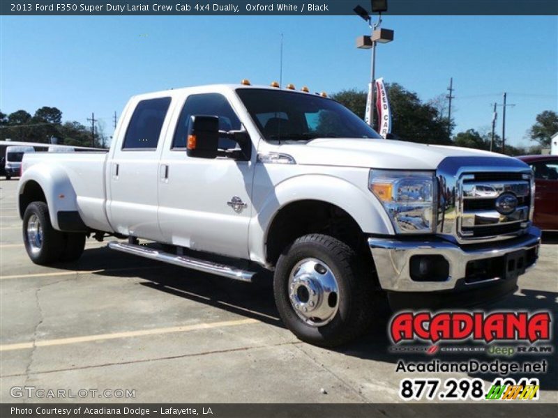 Oxford White / Black 2013 Ford F350 Super Duty Lariat Crew Cab 4x4 Dually