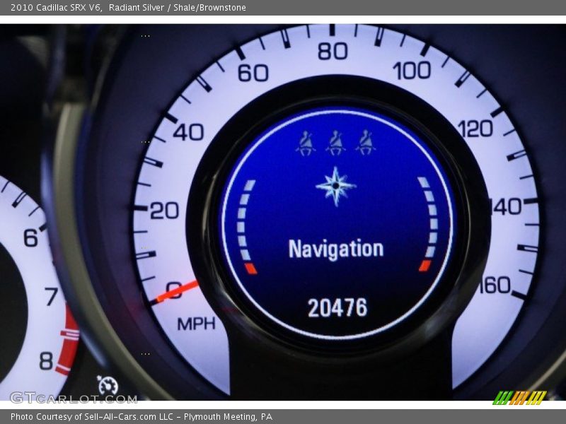 Radiant Silver / Shale/Brownstone 2010 Cadillac SRX V6