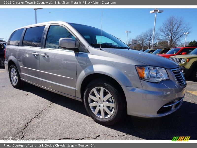 Billet Silver Metallic / Black/Light Graystone 2016 Chrysler Town & Country LX