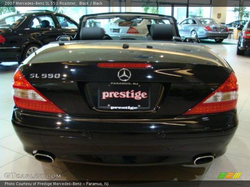 Black / Black 2007 Mercedes-Benz SL 550 Roadster