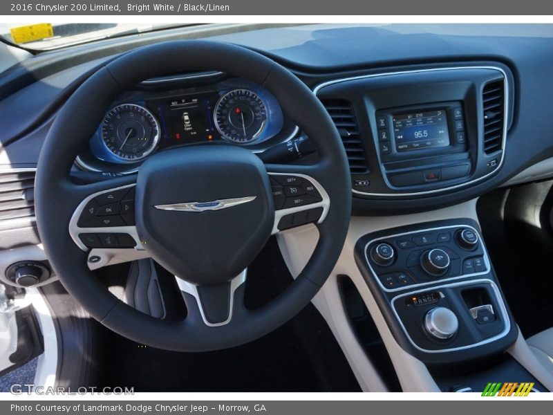 Bright White / Black/Linen 2016 Chrysler 200 Limited