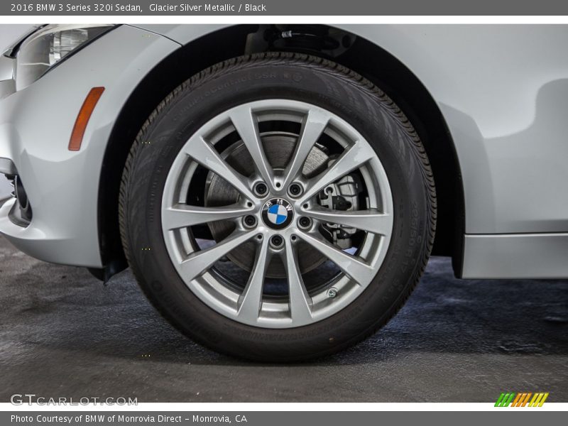 Glacier Silver Metallic / Black 2016 BMW 3 Series 320i Sedan