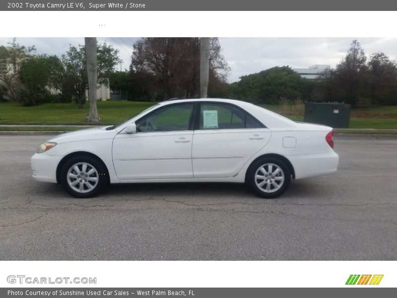 Super White / Stone 2002 Toyota Camry LE V6