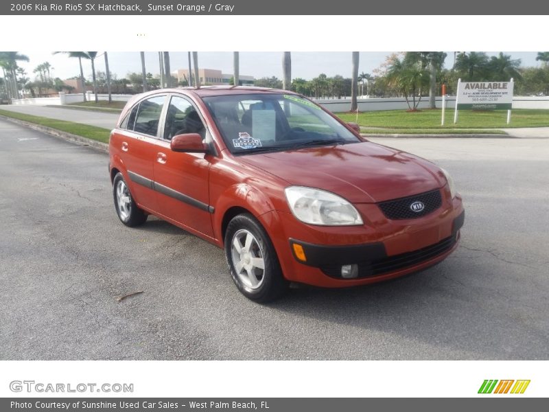 Sunset Orange / Gray 2006 Kia Rio Rio5 SX Hatchback