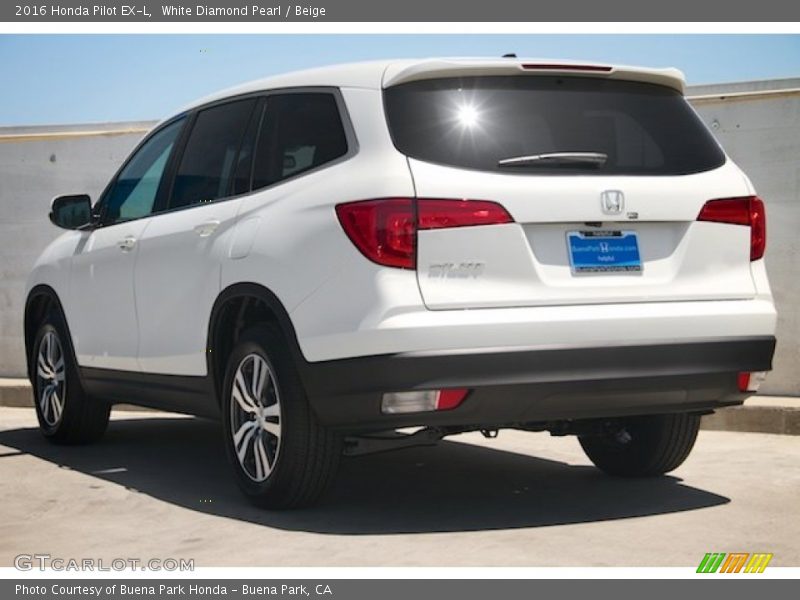 White Diamond Pearl / Beige 2016 Honda Pilot EX-L