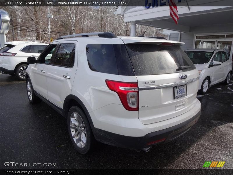 White Platinum Tri-Coat / Charcoal Black 2013 Ford Explorer XLT 4WD