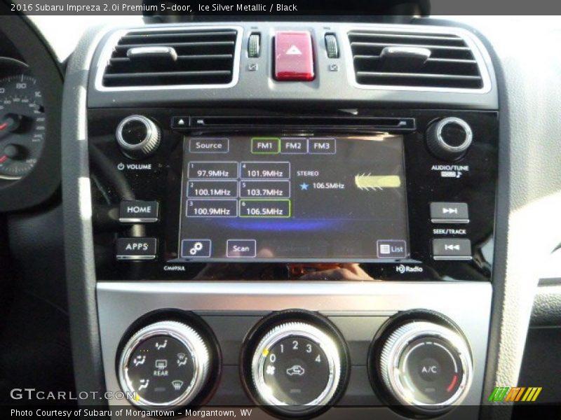 Ice Silver Metallic / Black 2016 Subaru Impreza 2.0i Premium 5-door