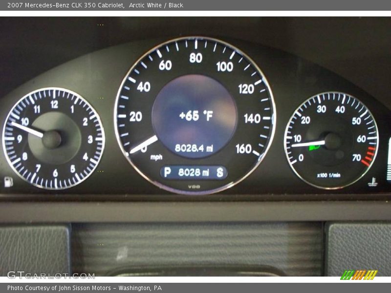 Arctic White / Black 2007 Mercedes-Benz CLK 350 Cabriolet