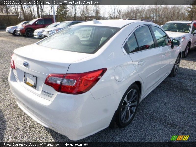 Crystal White Pearl / Slate Black 2016 Subaru Legacy 2.5i Limited