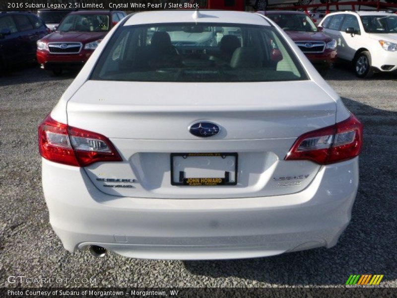 Crystal White Pearl / Slate Black 2016 Subaru Legacy 2.5i Limited