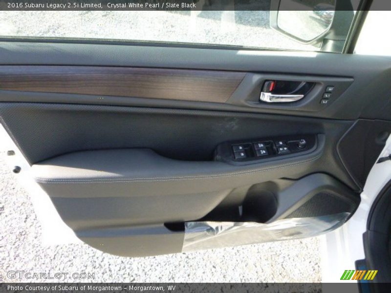 Crystal White Pearl / Slate Black 2016 Subaru Legacy 2.5i Limited