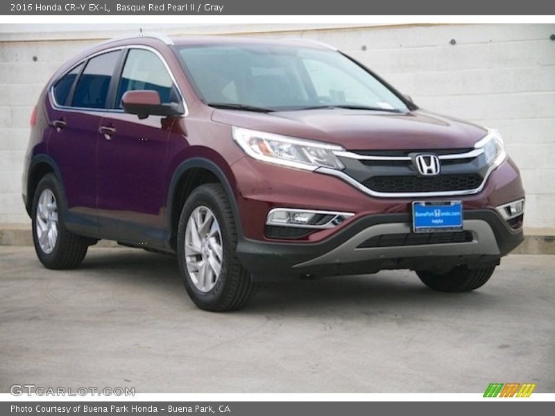 Basque Red Pearl II / Gray 2016 Honda CR-V EX-L