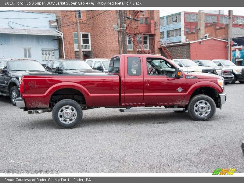 Ruby Red Metallic / Black 2016 Ford F350 Super Duty Lariat Super Cab 4x4