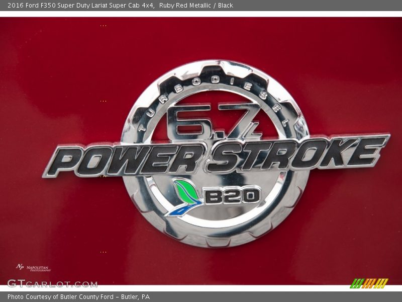 Ruby Red Metallic / Black 2016 Ford F350 Super Duty Lariat Super Cab 4x4