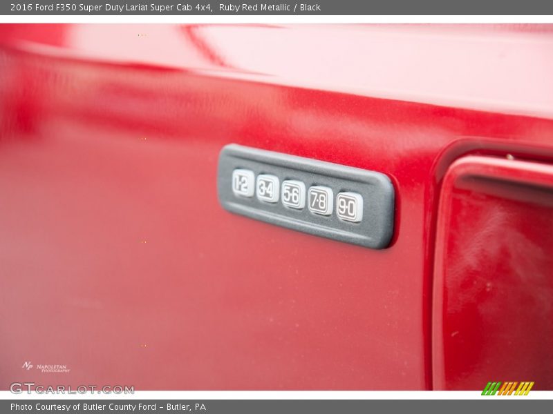 Ruby Red Metallic / Black 2016 Ford F350 Super Duty Lariat Super Cab 4x4