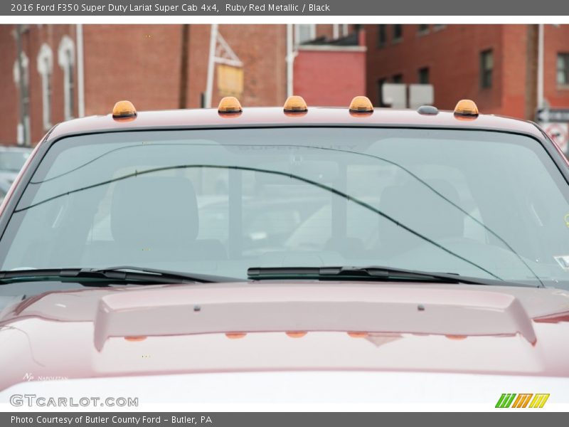 Ruby Red Metallic / Black 2016 Ford F350 Super Duty Lariat Super Cab 4x4