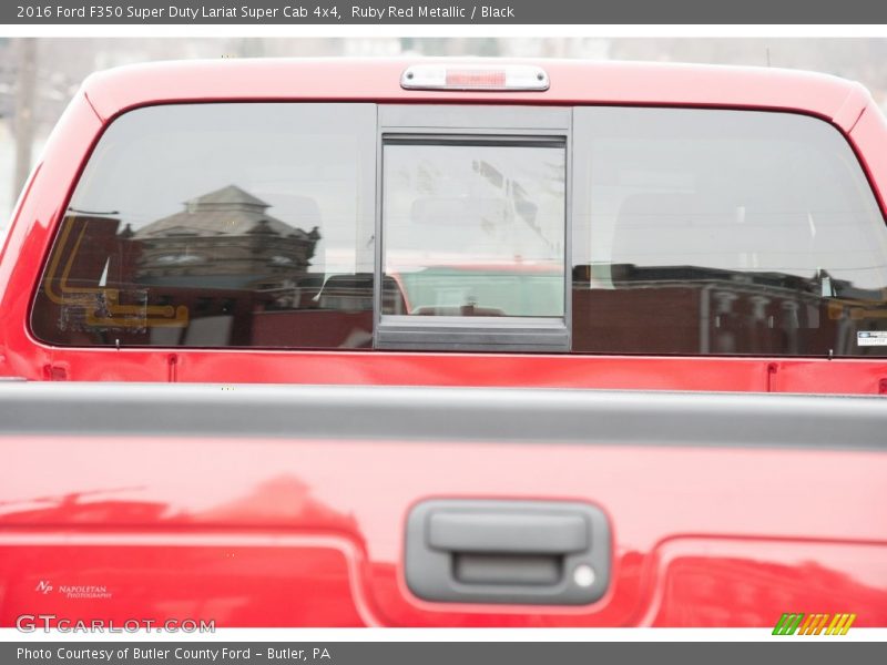 Ruby Red Metallic / Black 2016 Ford F350 Super Duty Lariat Super Cab 4x4