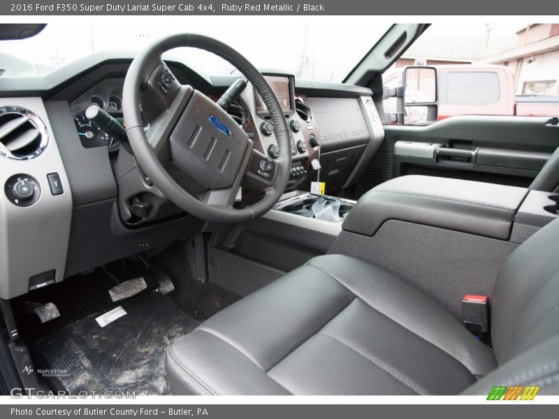 Ruby Red Metallic / Black 2016 Ford F350 Super Duty Lariat Super Cab 4x4
