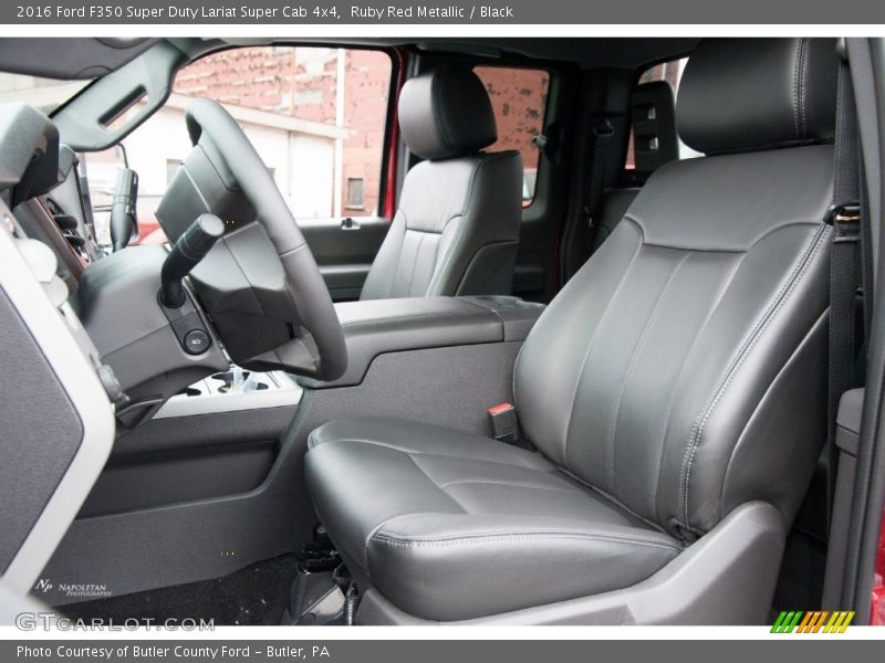 Ruby Red Metallic / Black 2016 Ford F350 Super Duty Lariat Super Cab 4x4