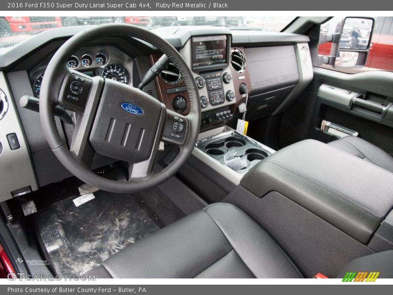 Ruby Red Metallic / Black 2016 Ford F350 Super Duty Lariat Super Cab 4x4