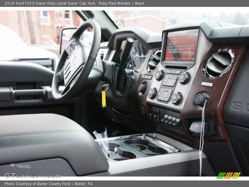 Ruby Red Metallic / Black 2016 Ford F350 Super Duty Lariat Super Cab 4x4