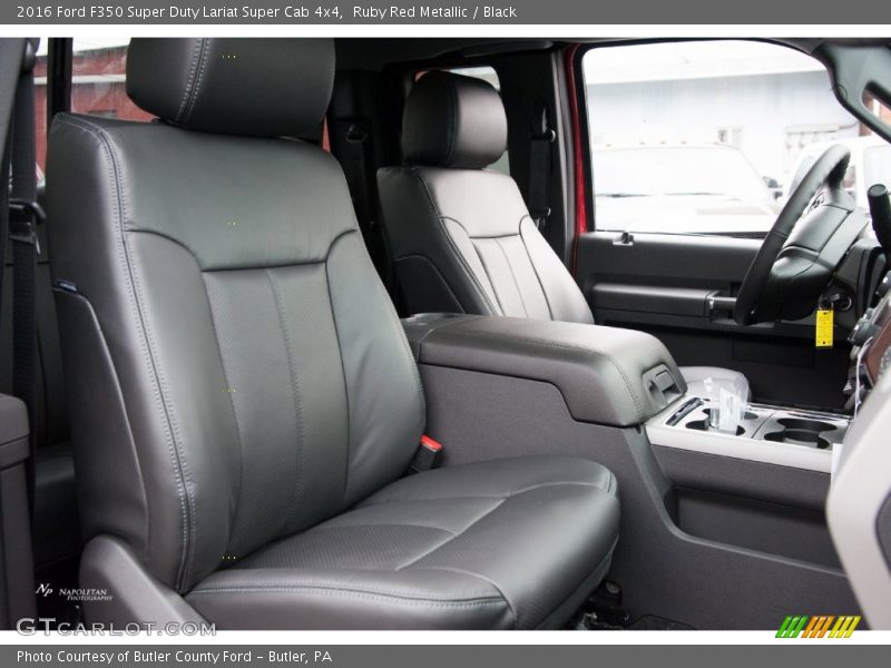 Ruby Red Metallic / Black 2016 Ford F350 Super Duty Lariat Super Cab 4x4