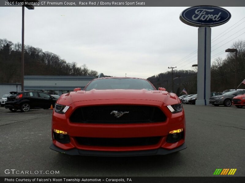 Race Red / Ebony Recaro Sport Seats 2016 Ford Mustang GT Premium Coupe