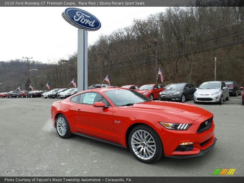 Race Red / Ebony Recaro Sport Seats 2016 Ford Mustang GT Premium Coupe