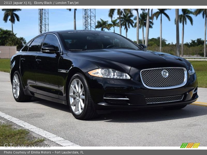 Ebony Black / London Tan/Jet 2013 Jaguar XJ XJ