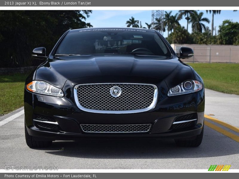 Ebony Black / London Tan/Jet 2013 Jaguar XJ XJ