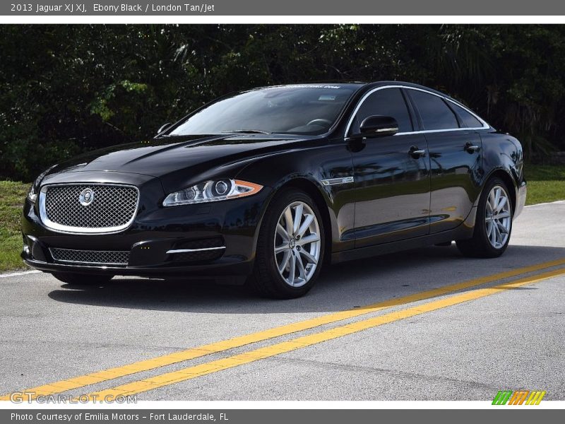 Ebony Black / London Tan/Jet 2013 Jaguar XJ XJ