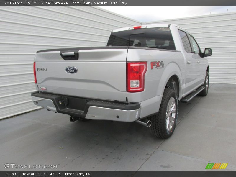 Ingot Silver / Medium Earth Gray 2016 Ford F150 XLT SuperCrew 4x4