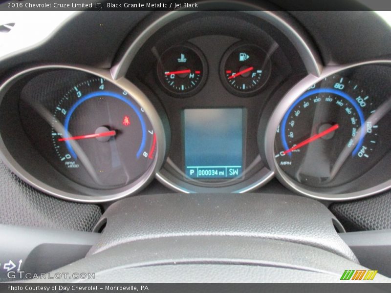 Black Granite Metallic / Jet Black 2016 Chevrolet Cruze Limited LT