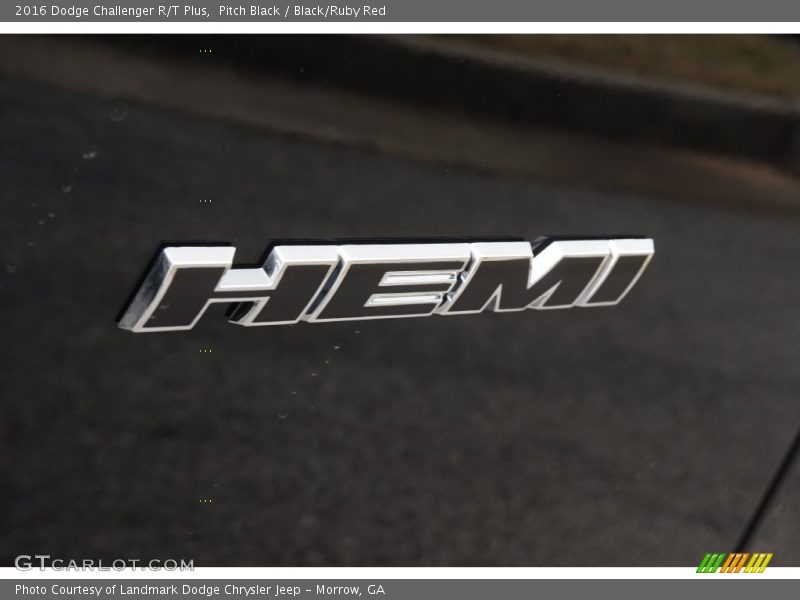 Pitch Black / Black/Ruby Red 2016 Dodge Challenger R/T Plus