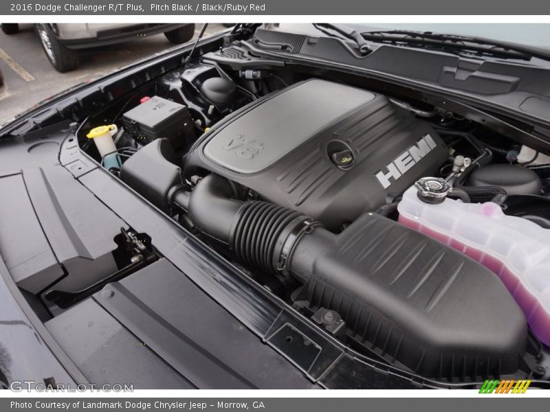 Pitch Black / Black/Ruby Red 2016 Dodge Challenger R/T Plus