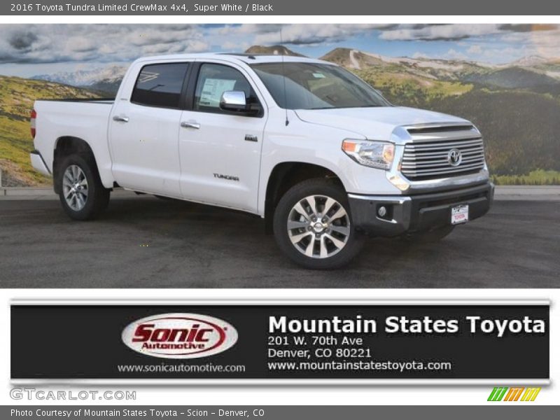 Super White / Black 2016 Toyota Tundra Limited CrewMax 4x4