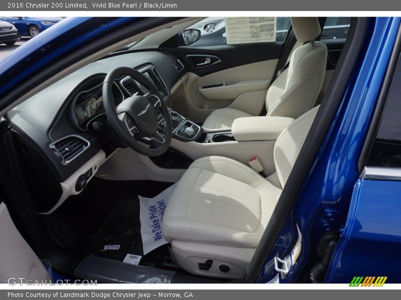 Vivid Blue Pearl / Black/Linen 2016 Chrysler 200 Limited