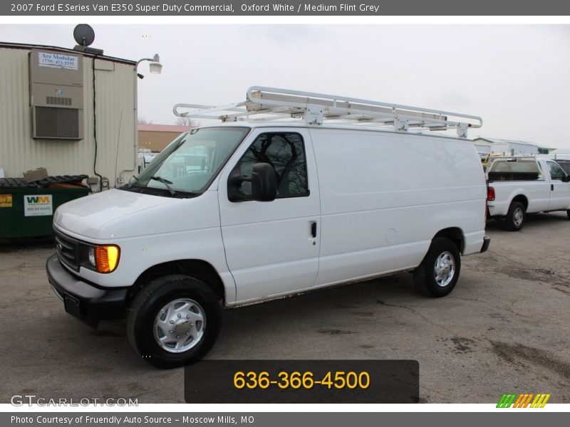 Oxford White / Medium Flint Grey 2007 Ford E Series Van E350 Super Duty Commercial