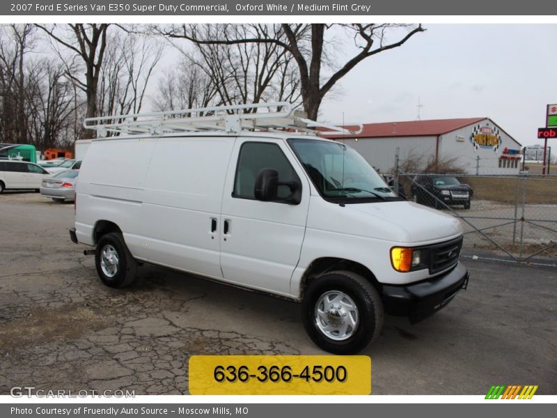 Oxford White / Medium Flint Grey 2007 Ford E Series Van E350 Super Duty Commercial
