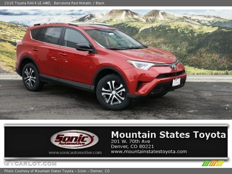 Barcelona Red Metallic / Black 2016 Toyota RAV4 LE AWD