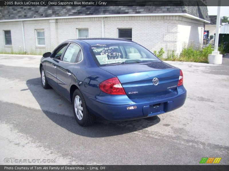 Deep Sapphire Blue Metallic / Gray 2005 Buick LaCrosse CX