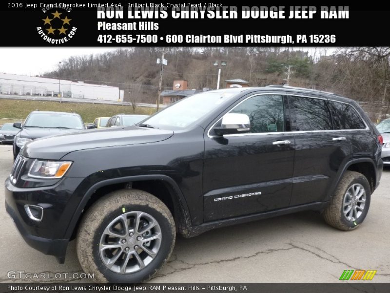 Brilliant Black Crystal Pearl / Black 2016 Jeep Grand Cherokee Limited 4x4