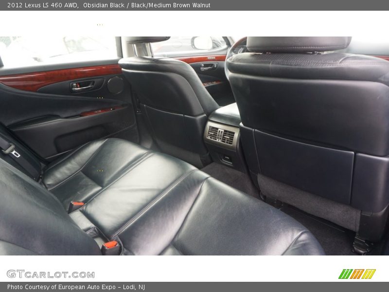 Obsidian Black / Black/Medium Brown Walnut 2012 Lexus LS 460 AWD