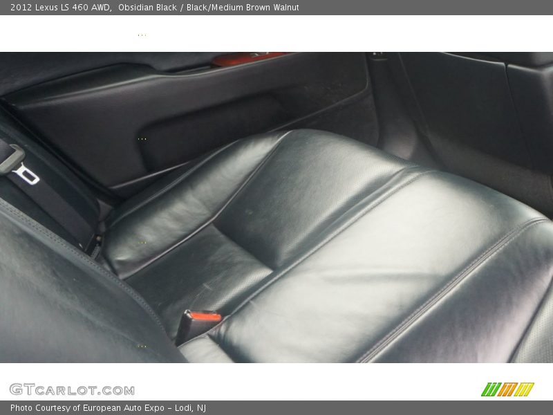Obsidian Black / Black/Medium Brown Walnut 2012 Lexus LS 460 AWD