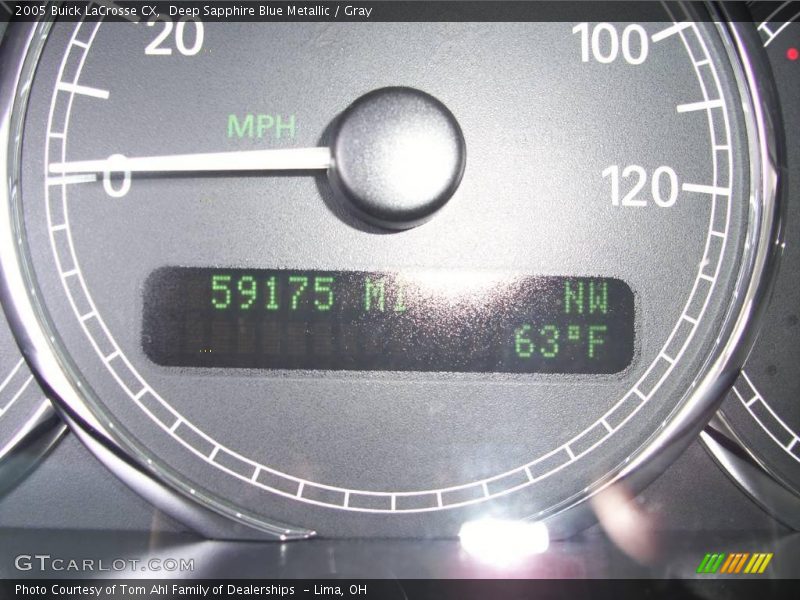 Deep Sapphire Blue Metallic / Gray 2005 Buick LaCrosse CX