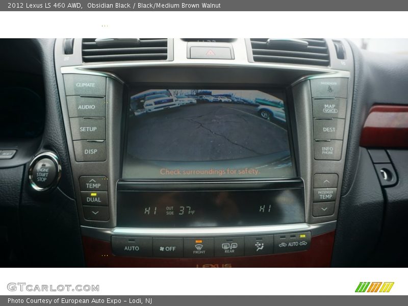 Obsidian Black / Black/Medium Brown Walnut 2012 Lexus LS 460 AWD